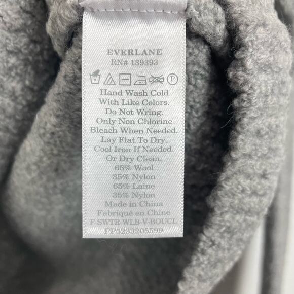 Everlane Womens The Teddy Vneck Sweater XXS Gray Vneck Wool Blend NWT - Picture 7 of 7